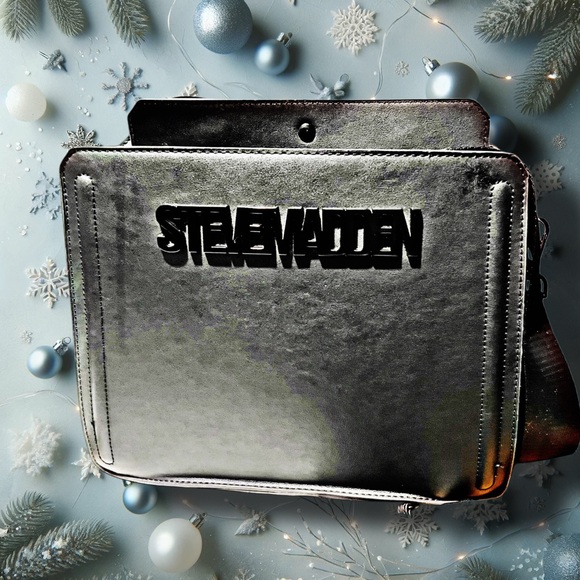 Steve Madden Black Purse w/ AirPod Case • 2 Straps - Picture 2 of 15